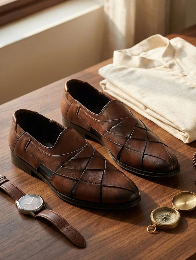 men solid close back sandal