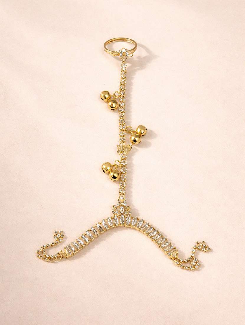 stylish stone studded hathphool for women
