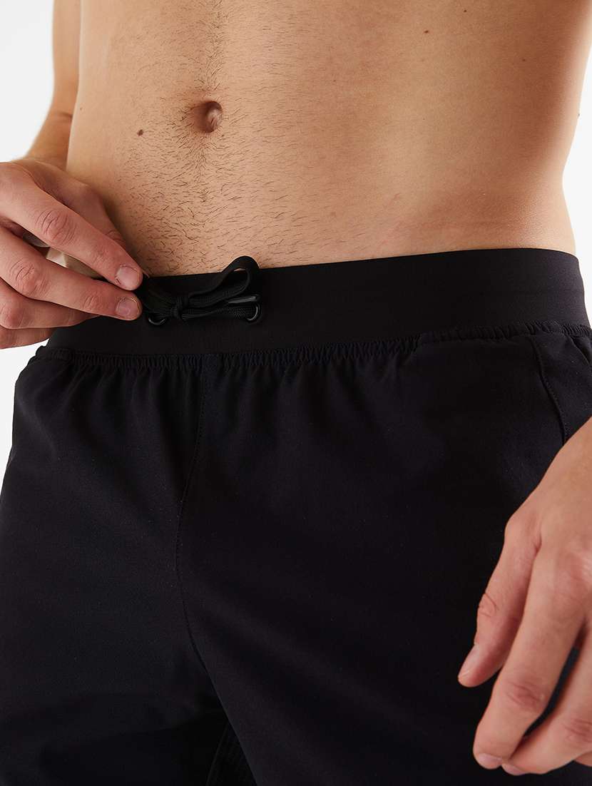 men solid mid rise regular fit sport shorts - 22520867 -  Standard Image - 3