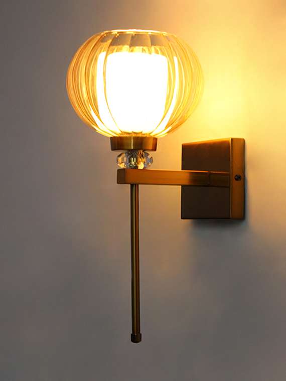 decorative amber kharbuja wall sconce