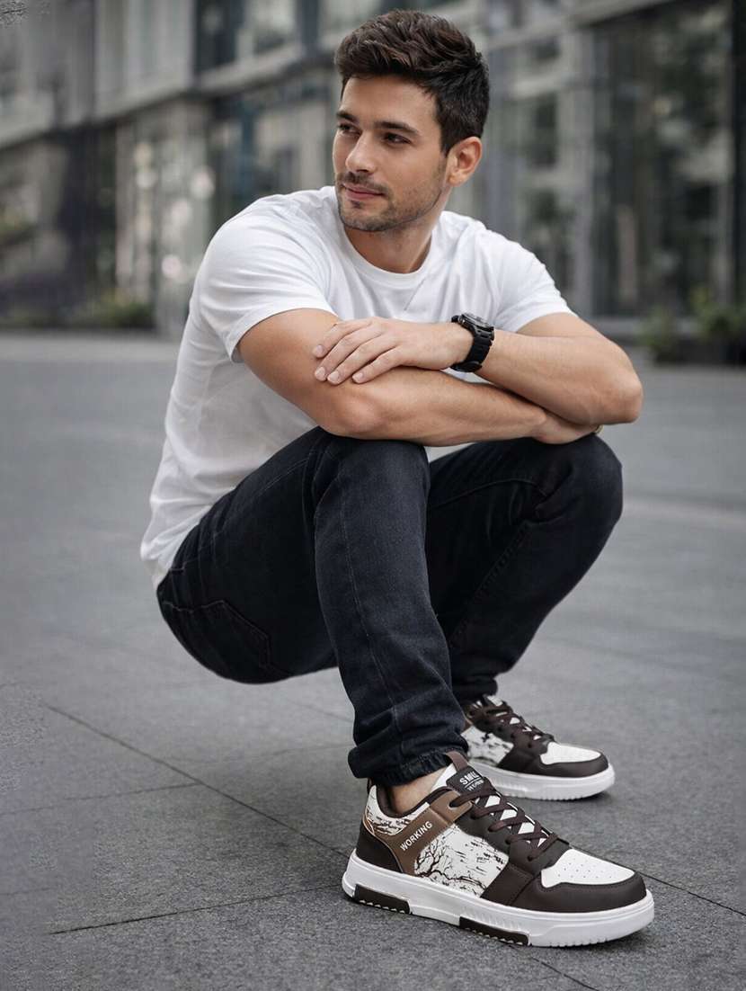 men color block lace up sneaker - 22520895 -  Standard Image - 3