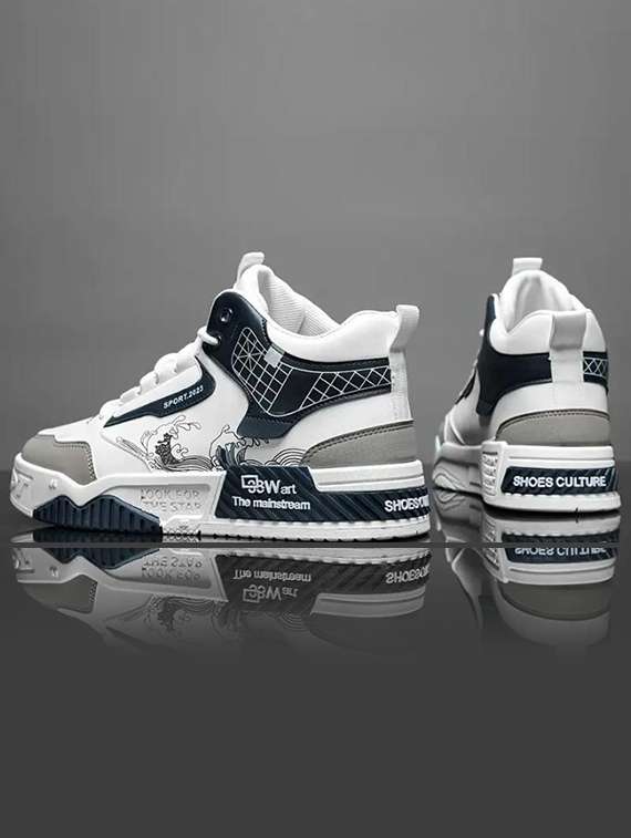 men color block lace up sneaker