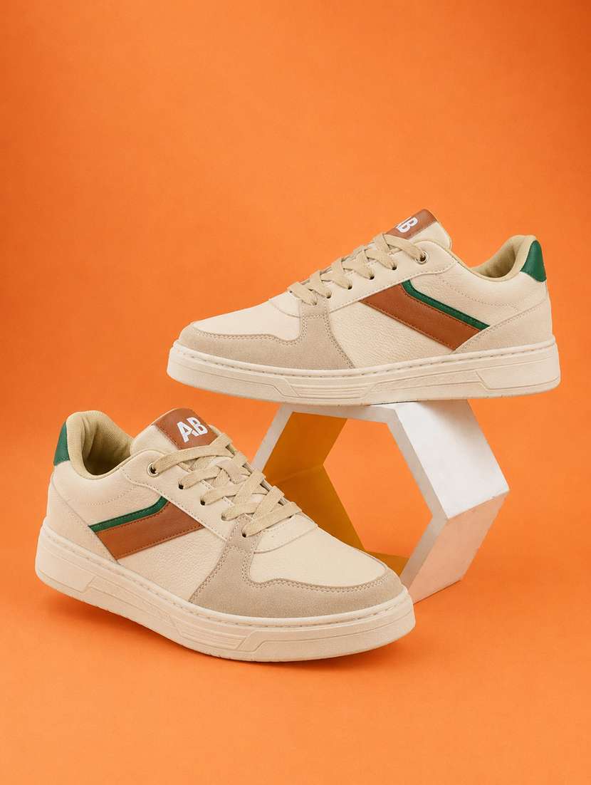 men color block lace up sneaker