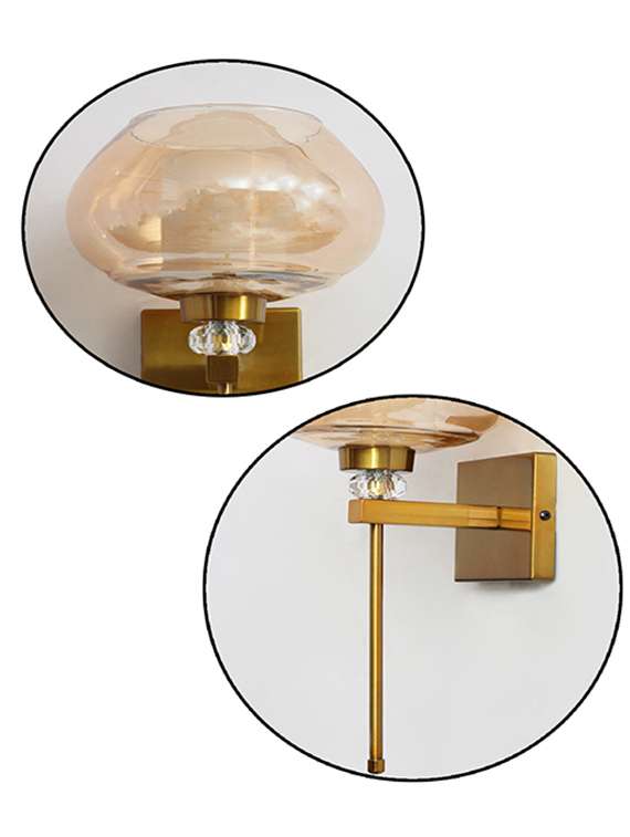 premium amber kachori glass wall sconce - 22520926 -  Standard Image - 5