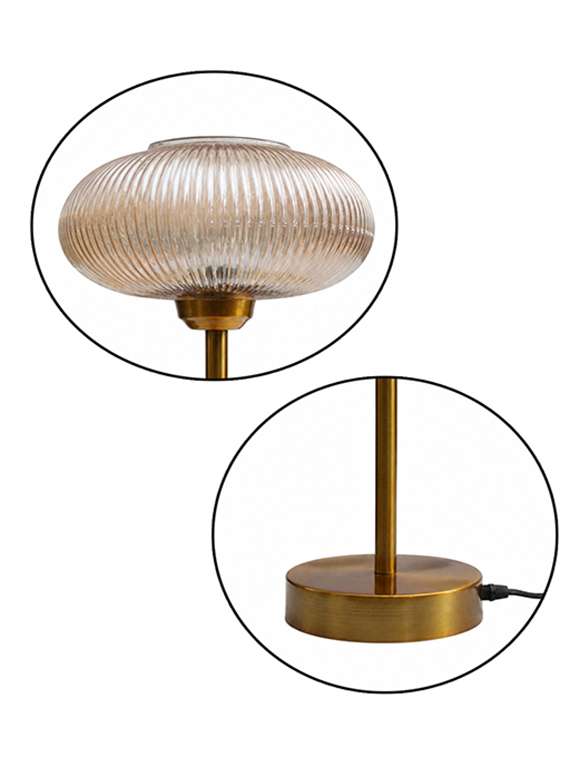 aurora ribbed glass table lamp - 22520929 -  Standard Image - 5