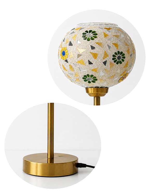boho mosaic flower table lamp - 22520960 -  Standard Image - 5