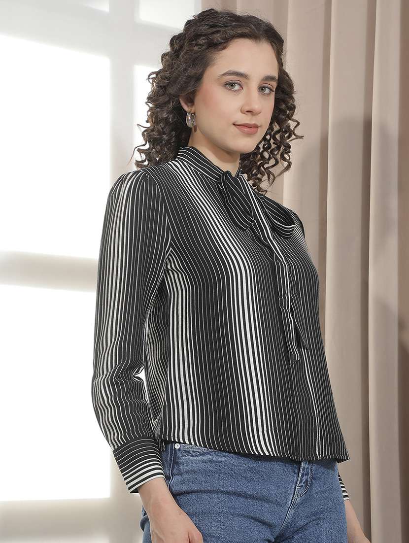 Women Printed Tie Up Neck Regular Top - 22521079 -  Standard Image - 3