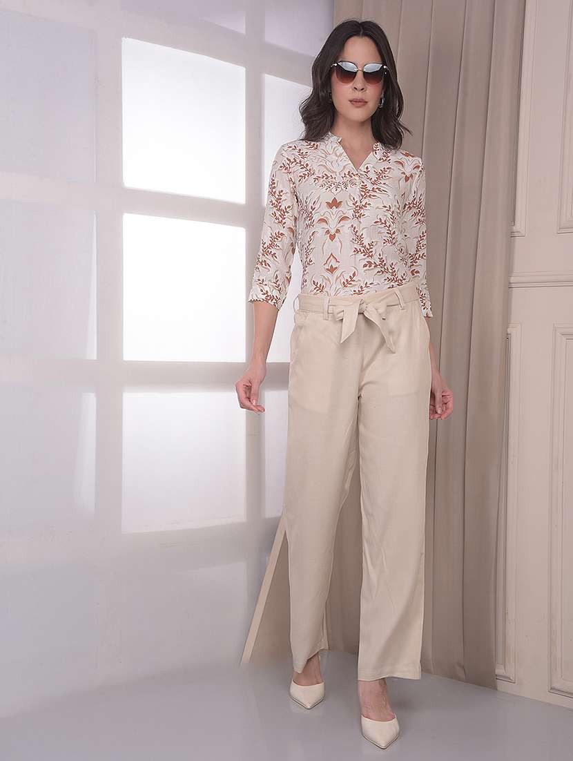 Women Printed Mandarin Neck Regular Top - 22521086 -  Standard Image - 5