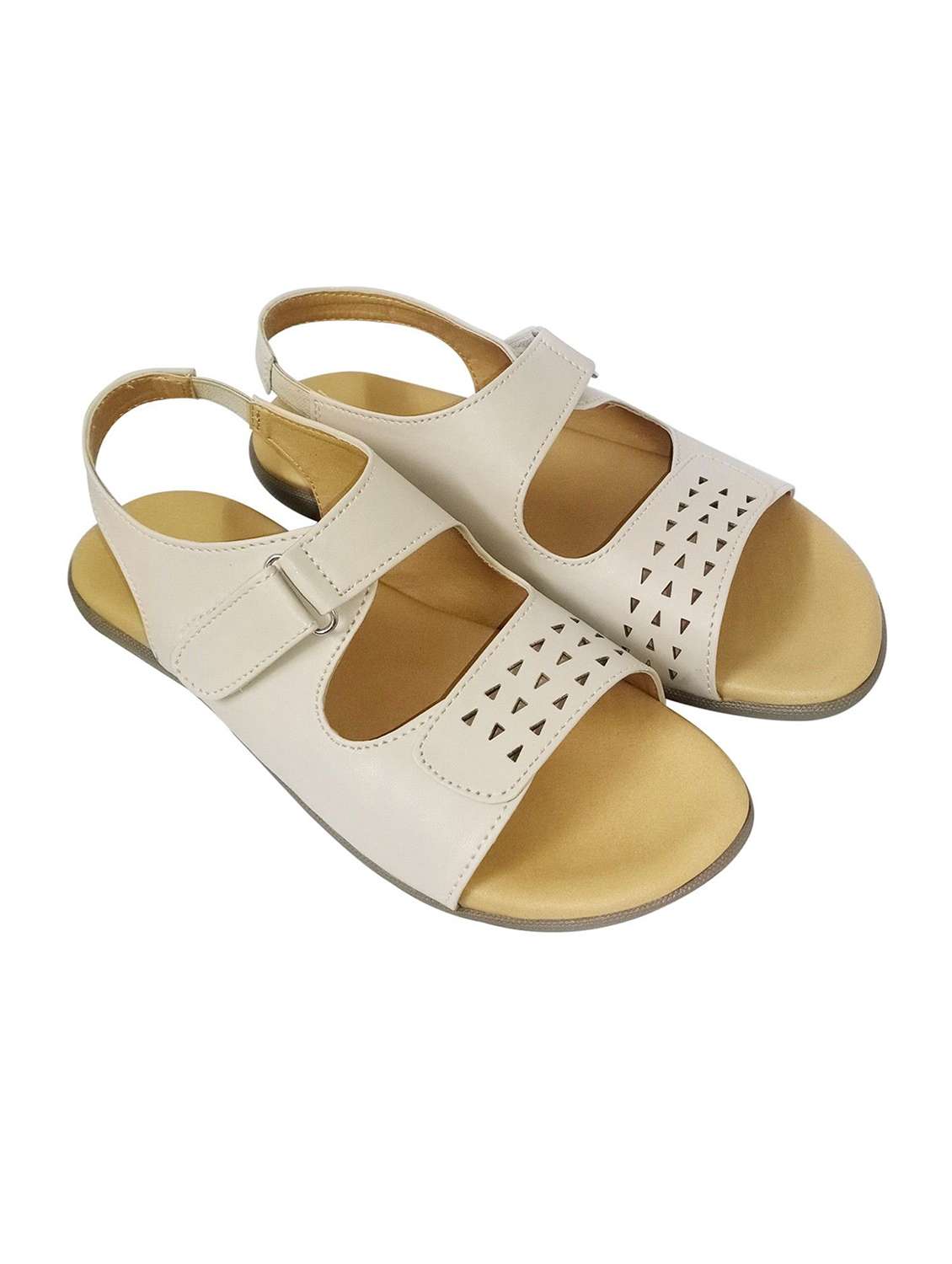 women cutwork ankle strap sandal