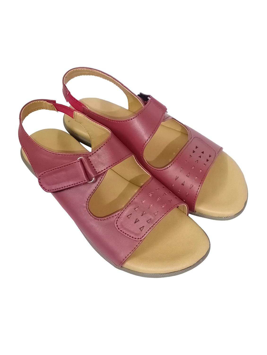 women cutwork ankle strap sandal