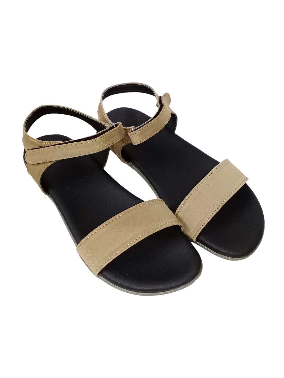 women solid ankle strap sandal