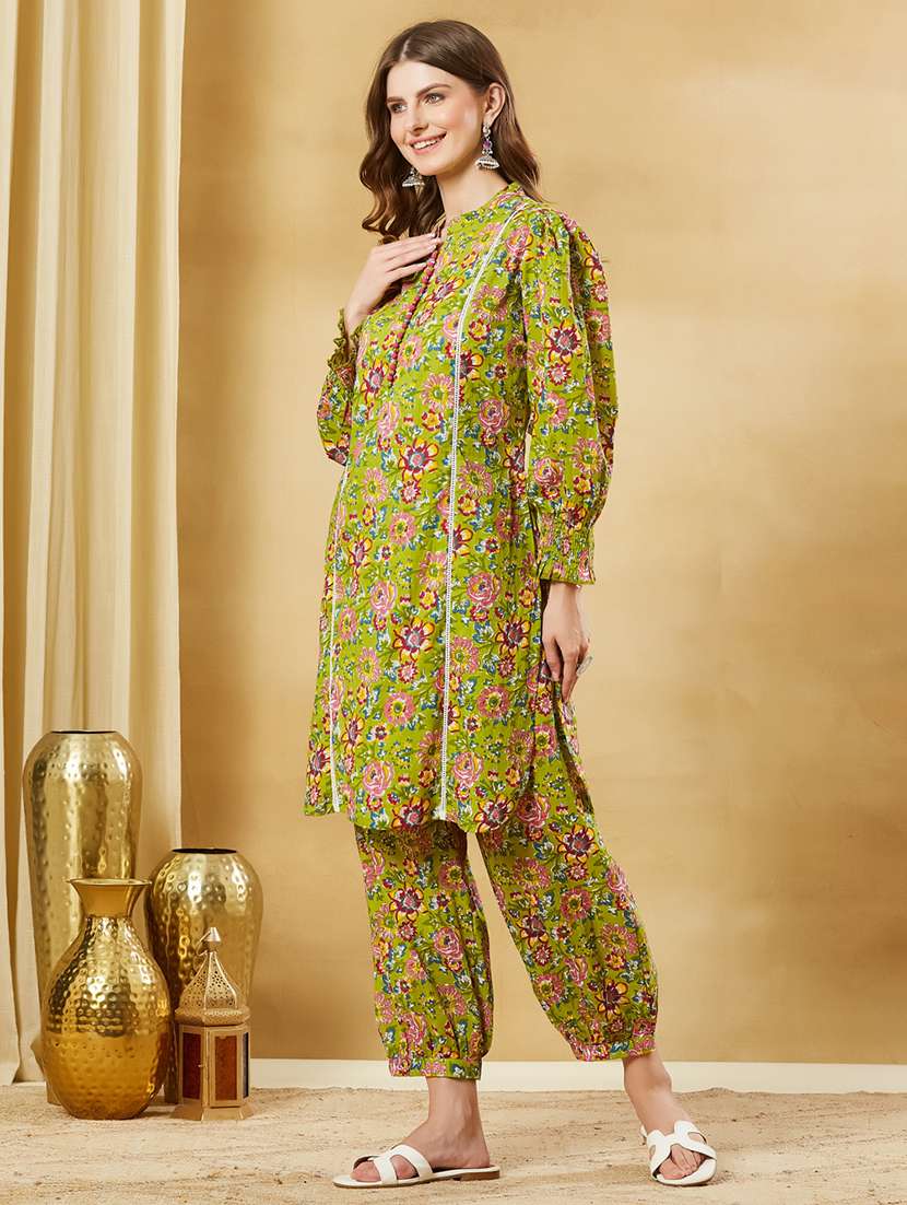 women printed long sleeves kurta salwar set - 22521180 -  Standard Image - 3
