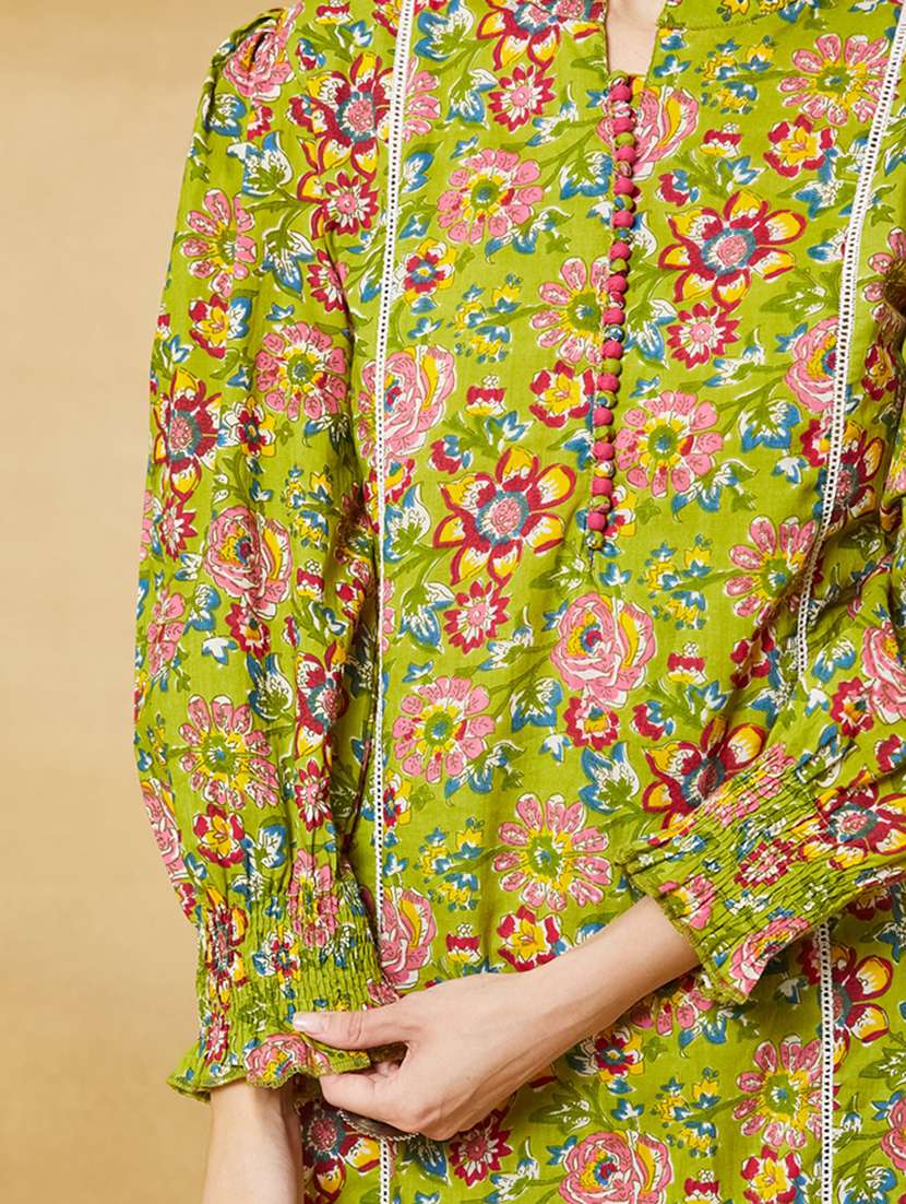 women printed long sleeves kurta salwar set - 22521180 -  Standard Image - 5