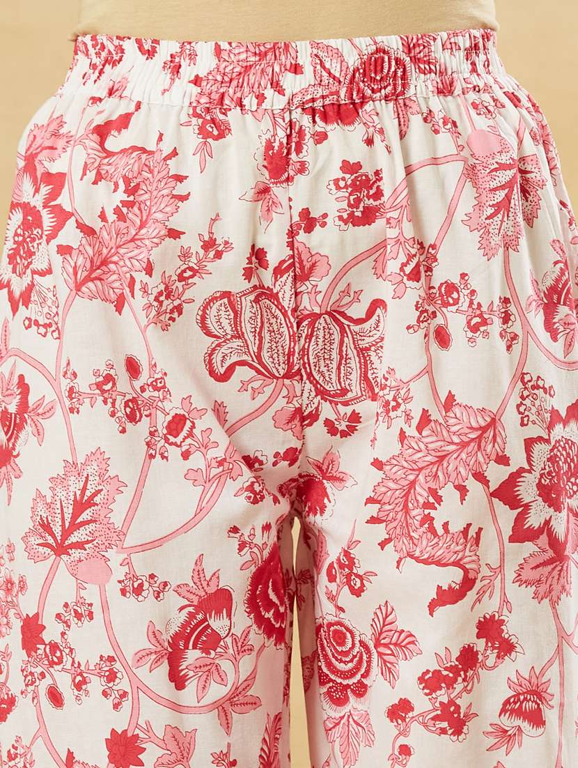 women printed three quarter sleeves kurta pant set with dupatta - 22521185 -  Standard Image - 5