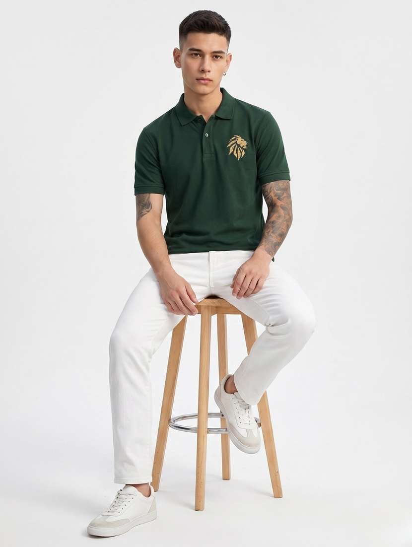 men solid short sleeve regular fit polo t-shirt - 22521262 -  Standard Image - 3