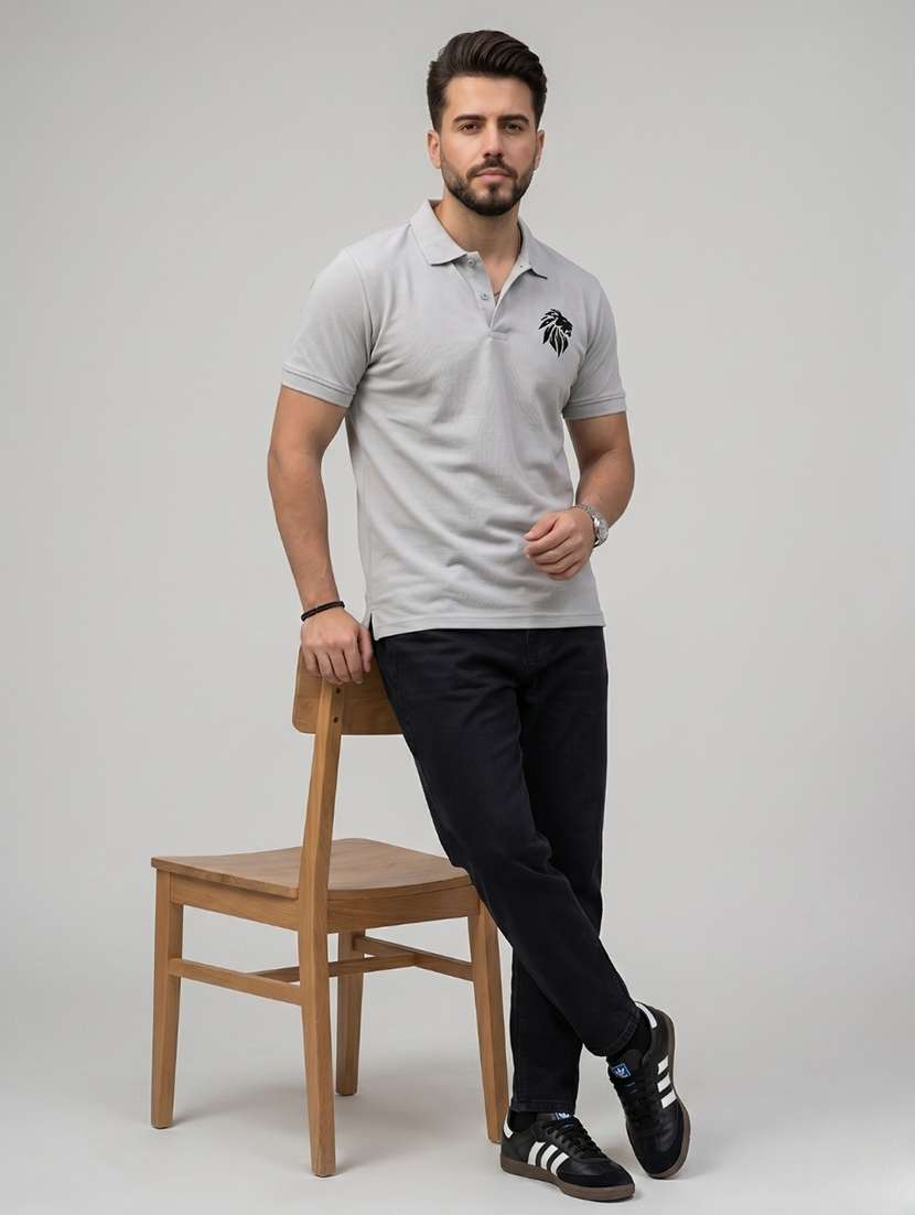 men solid short sleeve regular fit polo t-shirt - 22521265 -  Standard Image - 3