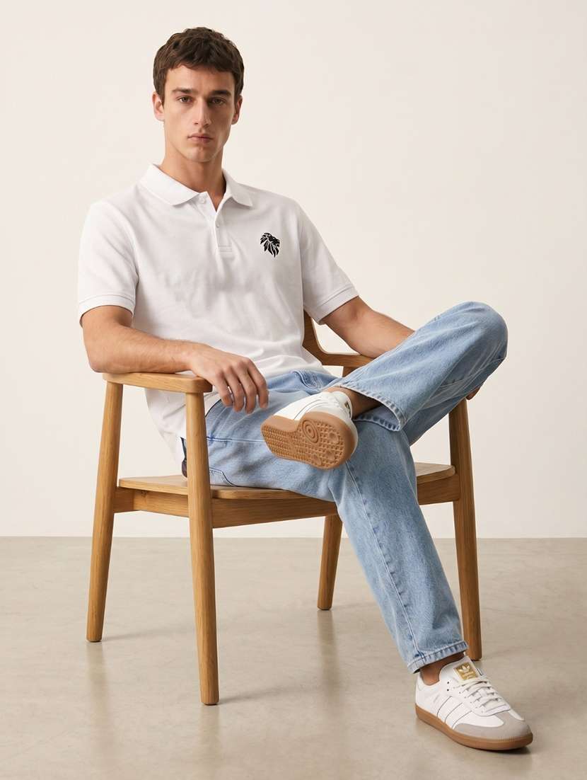 men solid short sleeve regular fit polo t-shirt - 22521267 -  Standard Image - 3