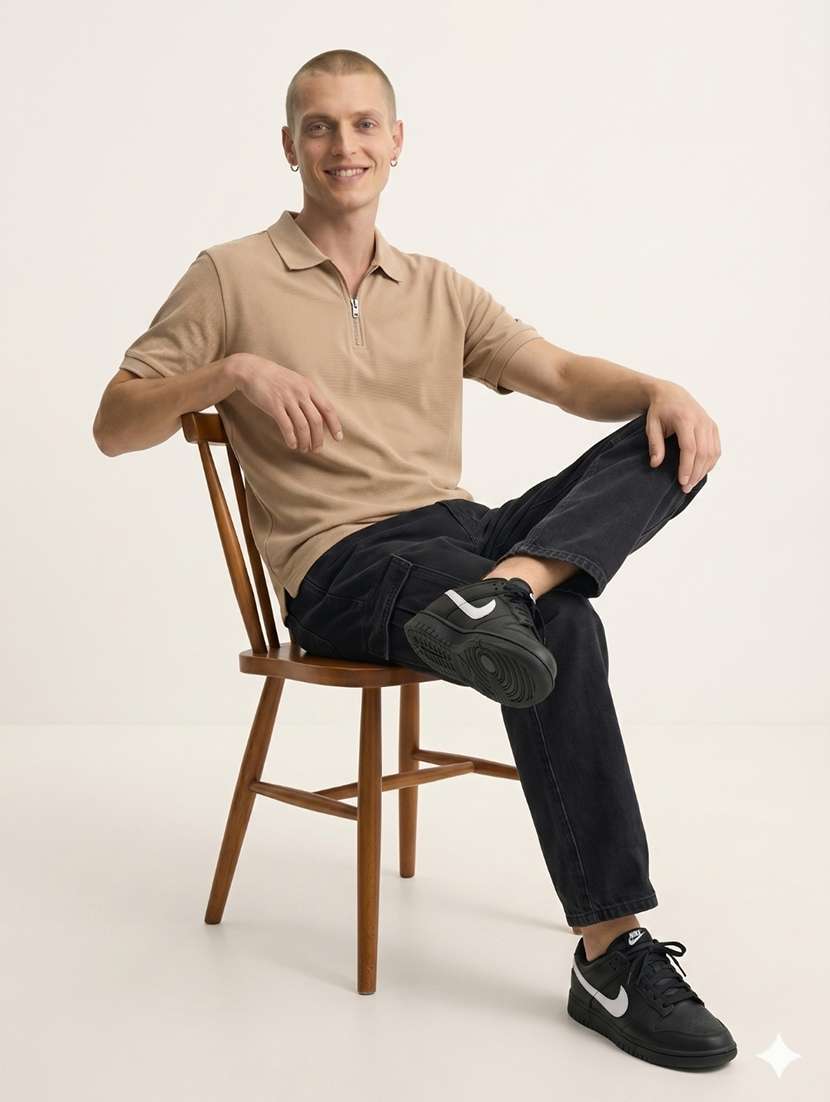 men solid short sleeve regular fit polo t-shirt - 22521268 -  Standard Image - 3