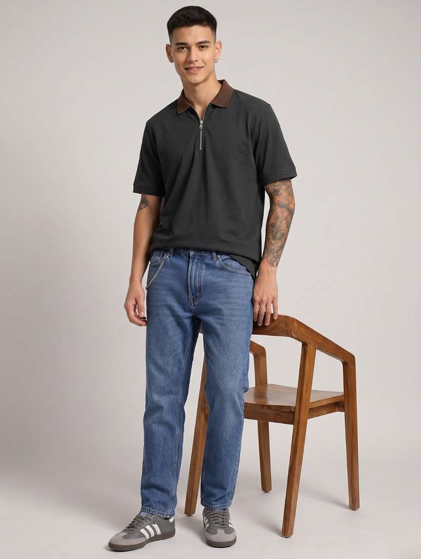 men solid short sleeve regular fit polo t-shirt - 22521273 -  Standard Image - 3