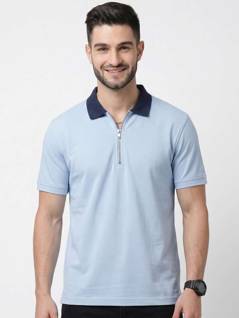 men solid short sleeve regular fit polo t-shirt