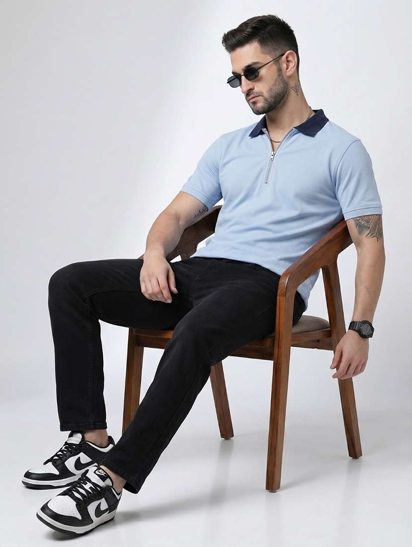 men solid short sleeve regular fit polo t-shirt - 22521275 -  Standard Image - 3