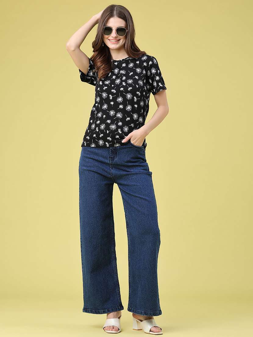 women printed round neck regular t-shirt - 22522283 -  Standard Image - 5