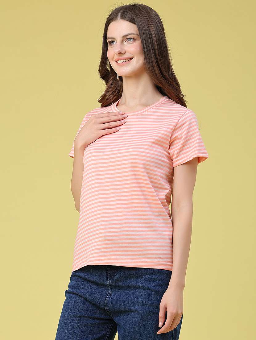 women printed round neck regular t-shirt - 22522286 -  Standard Image - 3