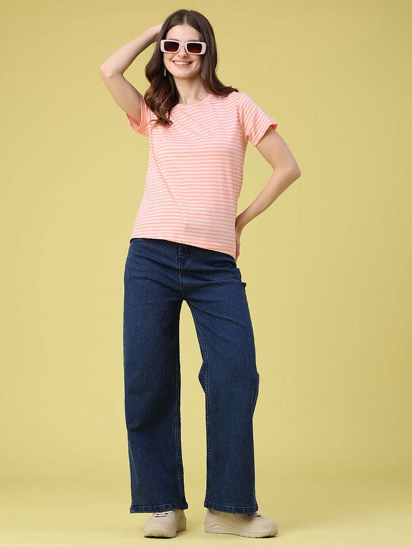 women printed round neck regular t-shirt - 22522286 -  Standard Image - 5