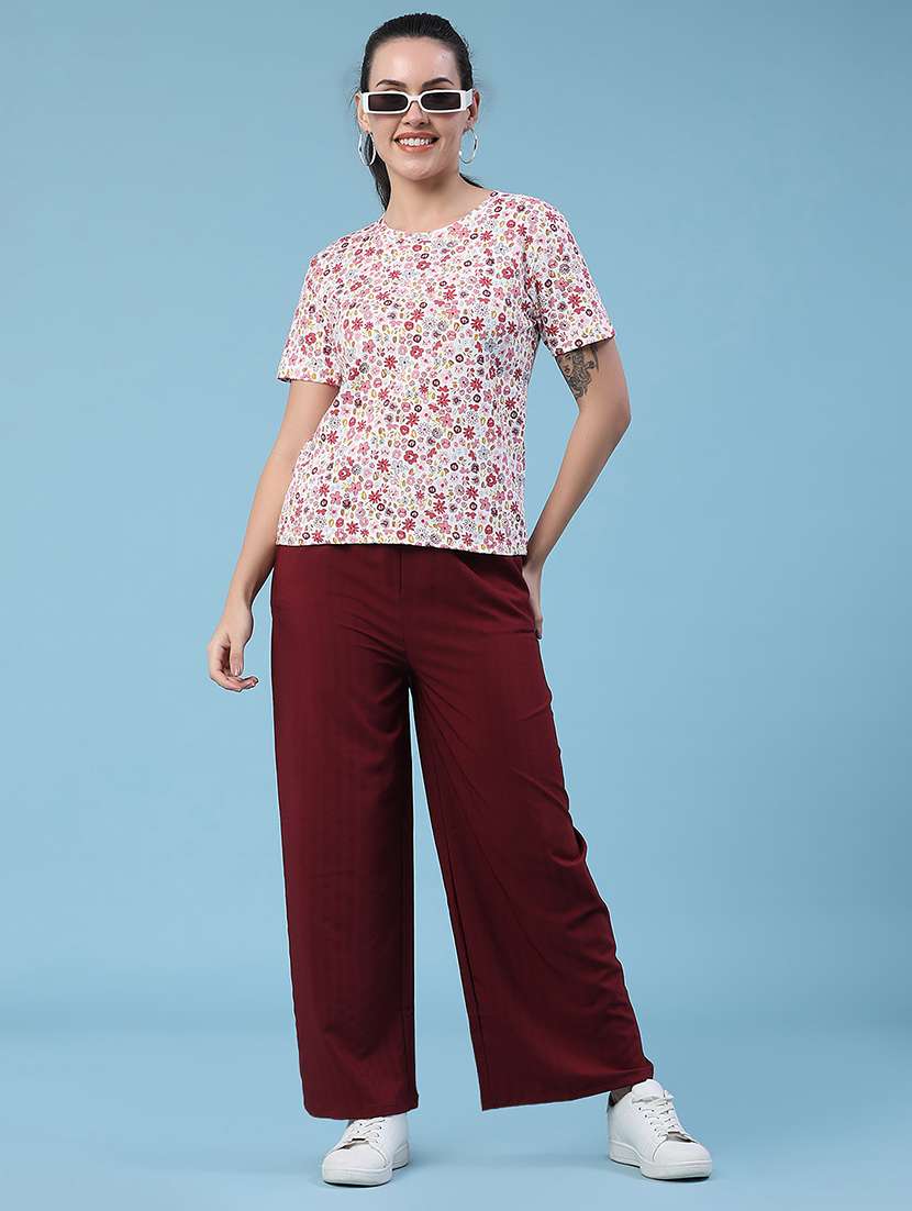 women printed round neck regular t-shirt - 22522292 -  Standard Image - 5