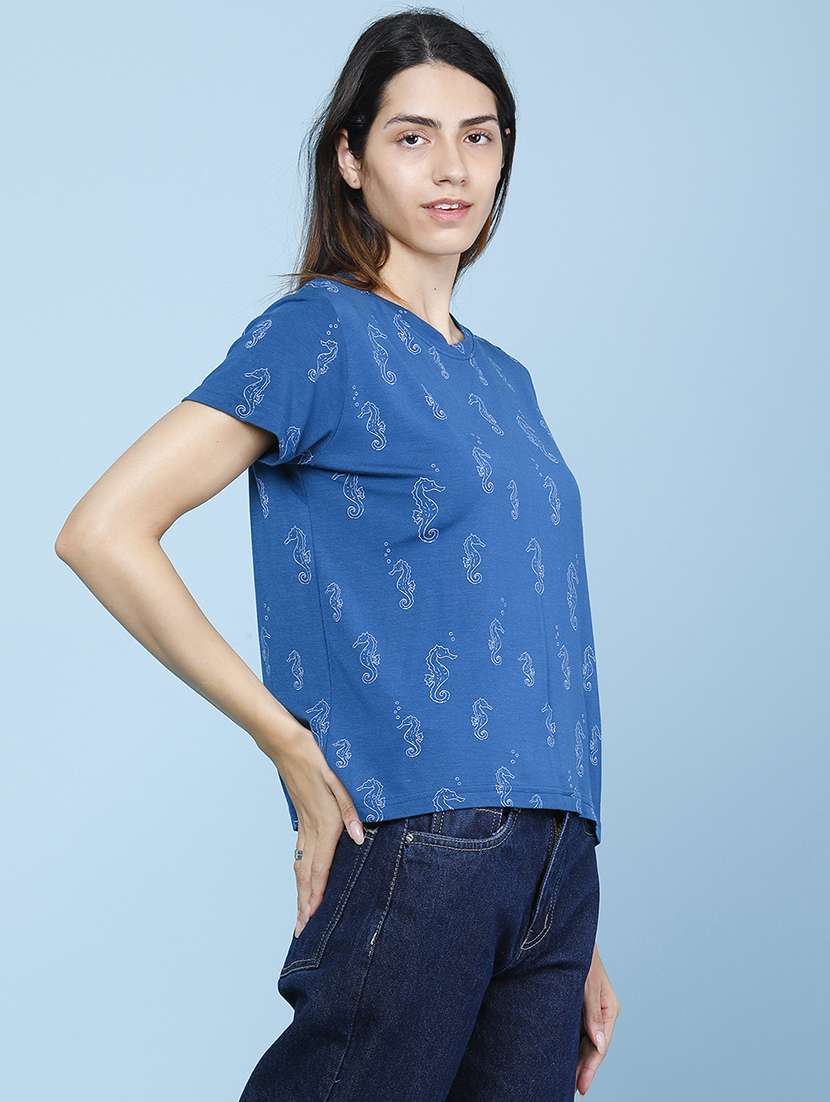 Women Printed Short Sleeve T-shirt - 22522391 -  Standard Image - 3