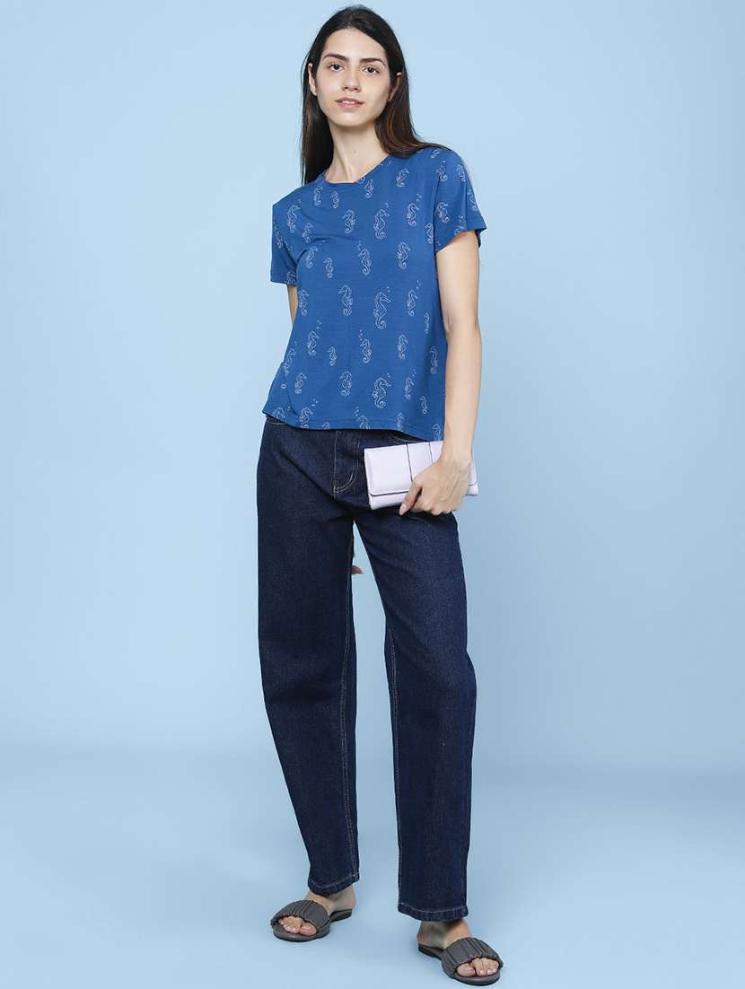 Women Printed Short Sleeve T-shirt - 22522391 -  Standard Image - 5