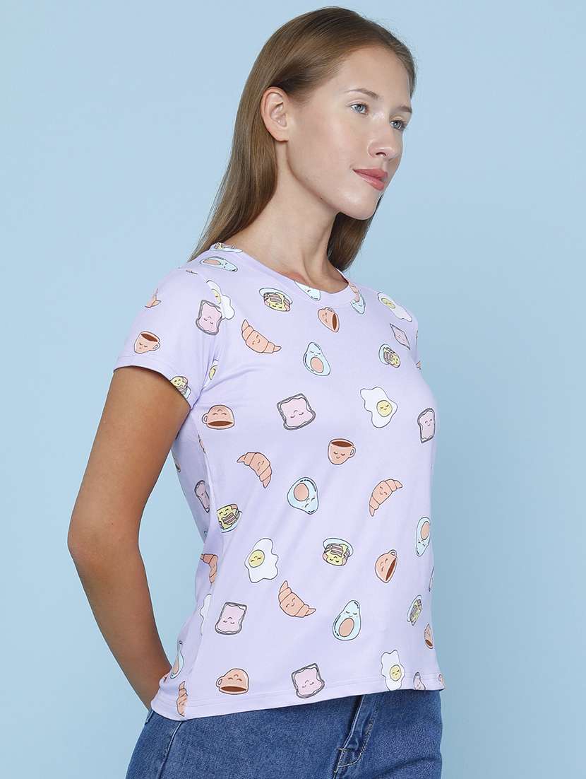 Women Printed Short Sleeve T-shirt - 22522397 -  Standard Image - 3