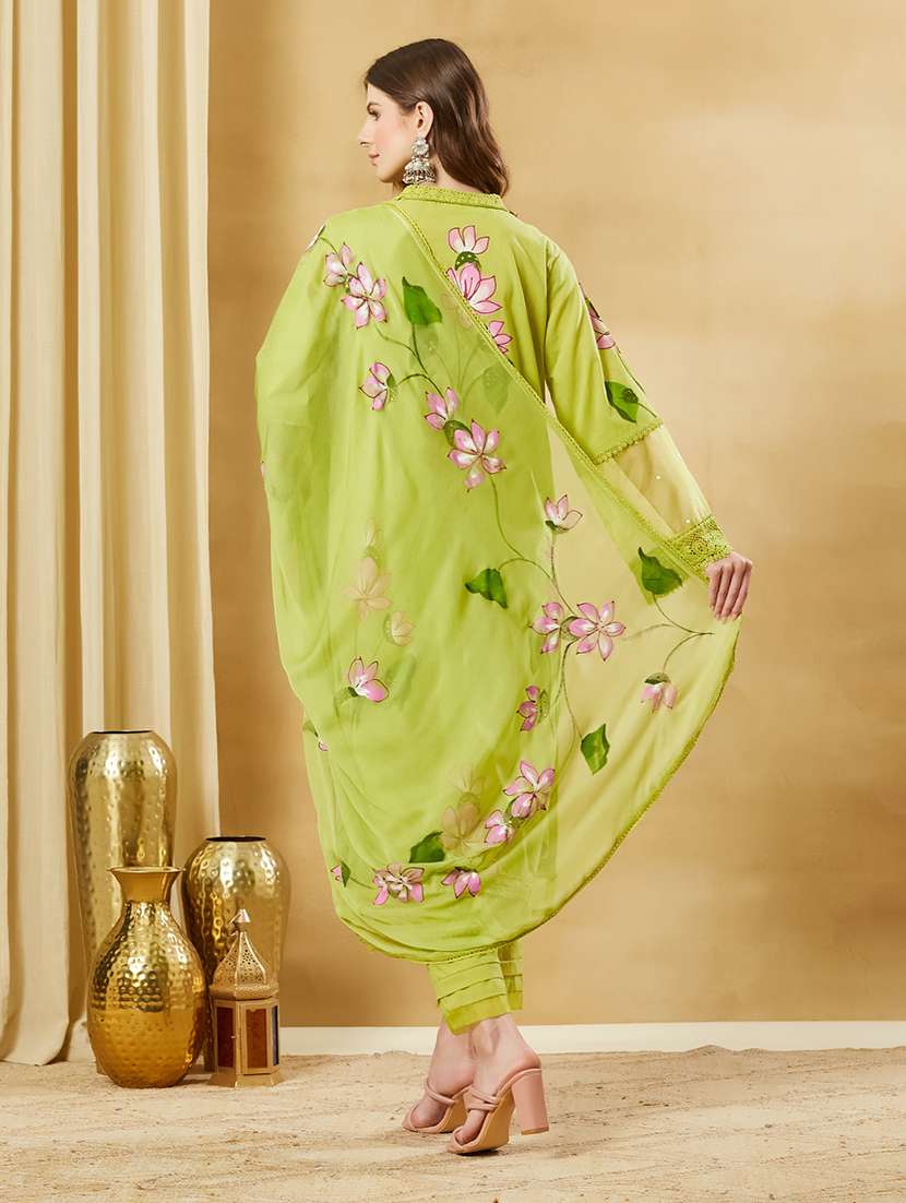 Women Printed Long Sleeves Kurta Pant Set With Dupatta - 22522536 -  Standard Image - 3