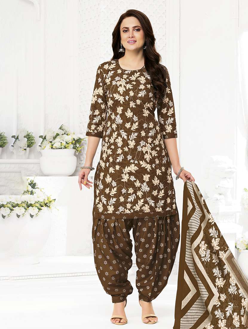 women printed unstitched suit set
