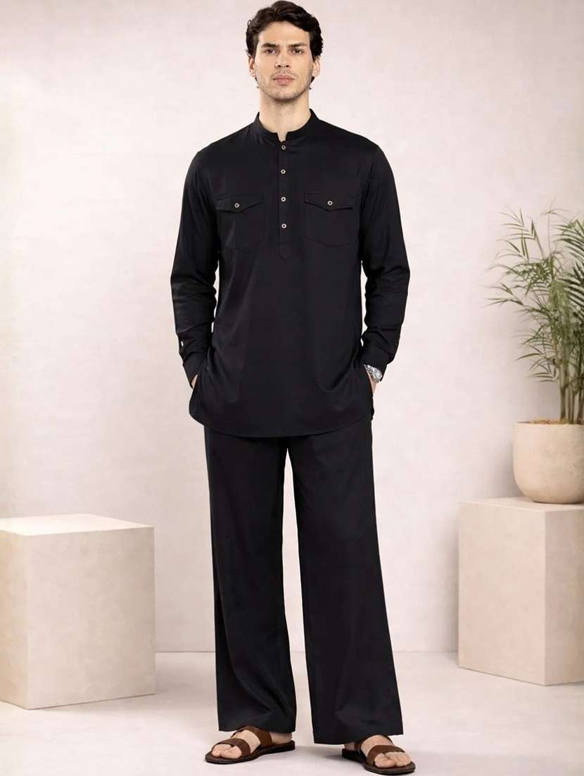 men solid mid rise relaxed fit pyjama - 22522586 -  Standard Image - 3