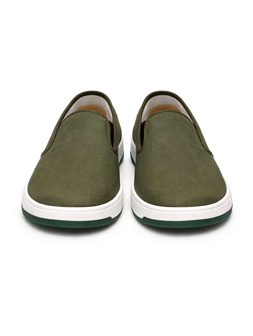 men solid slip on casual shoes - 22522686 -  Standard Image - 3