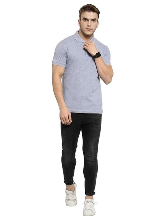 men solid short sleeves polo t-shirt - 22522698 -  Standard Image - 3