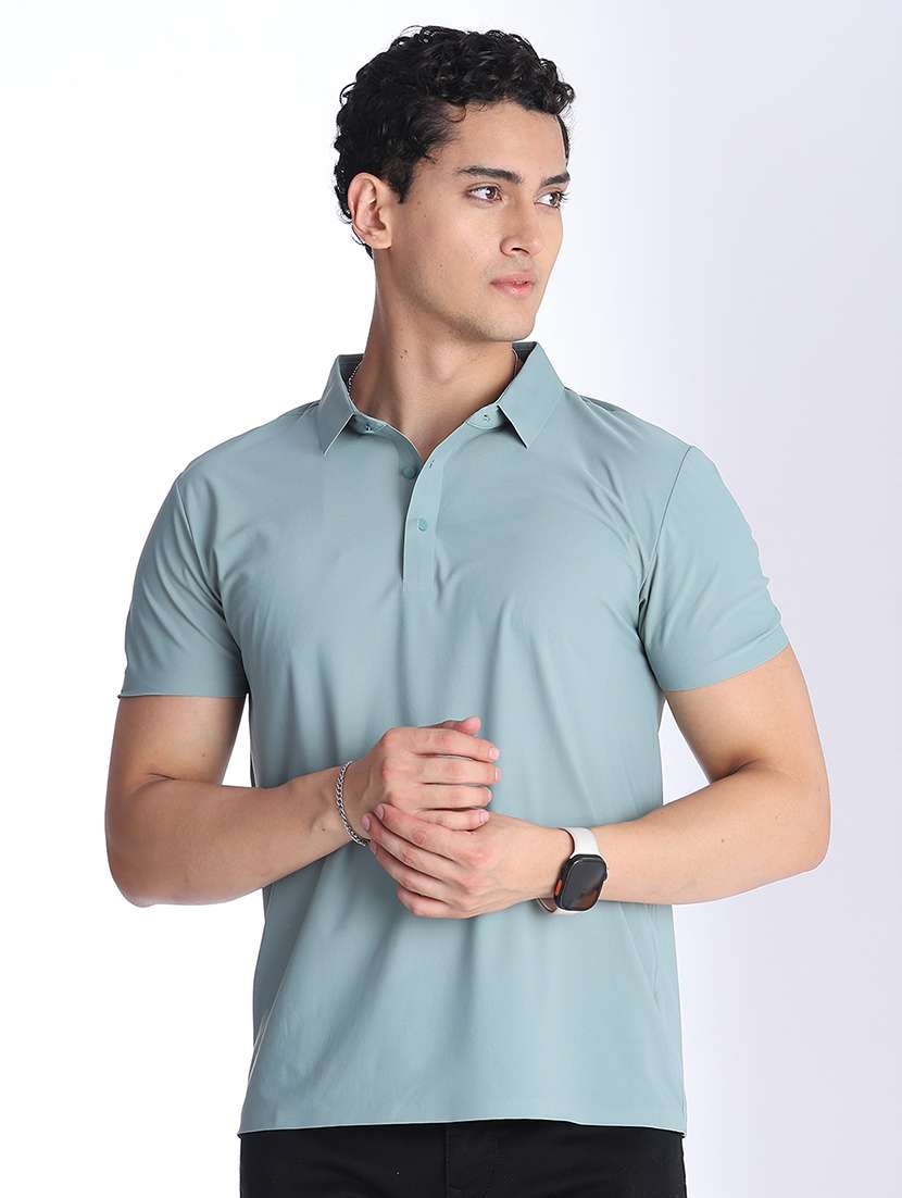 men solid short sleeve slim fit polo t-shirt - 22523198 -  Standard Image - 3