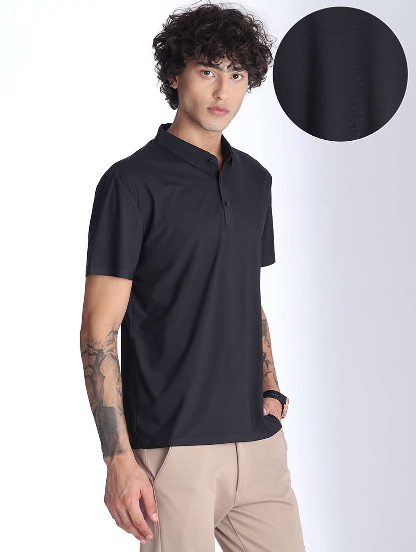 men solid short sleeve regular fit polo t-shirt - 22523199 -  Standard Image - 3