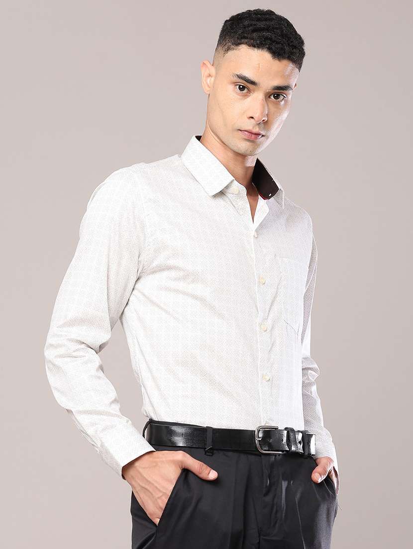 Men Printed Long Sleeves Formal Shirt - 22523217 -  Standard Image - 3