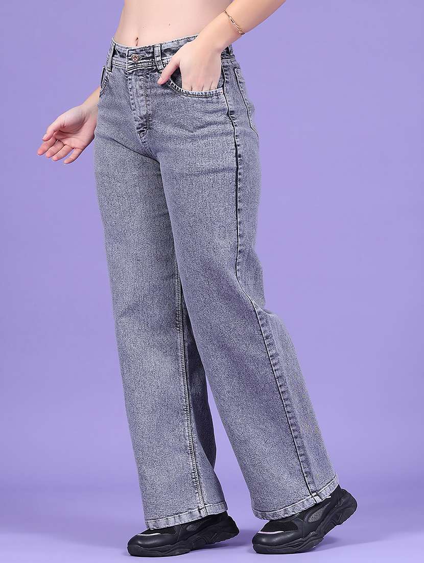 women washed high rise straight jeans - 22523306 -  Standard Image - 3