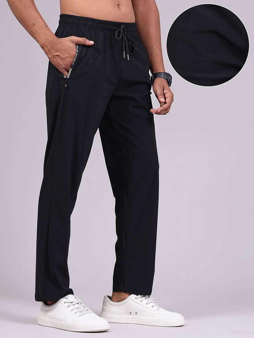 Men Solid Mid Rise Regular Fit Track Pant - 22524014 -  Standard Image - 3