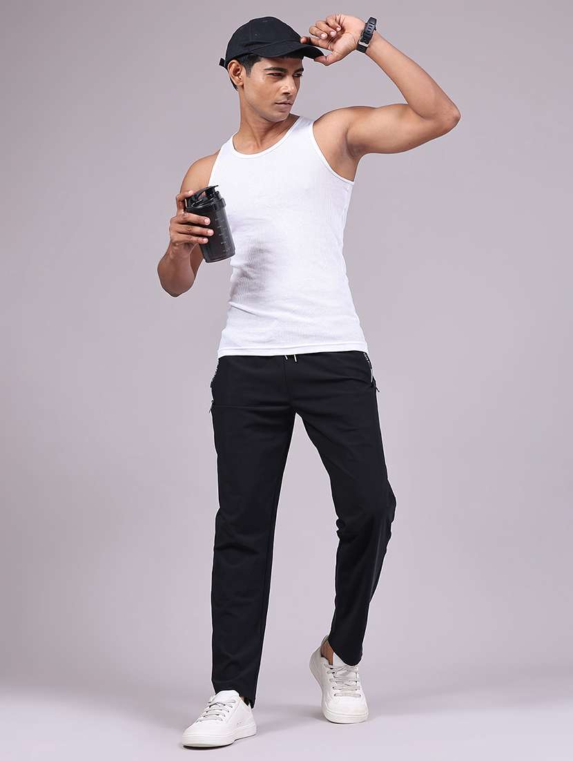 Men Solid Mid Rise Regular Fit Track Pant - 22524014 -  Standard Image - 5