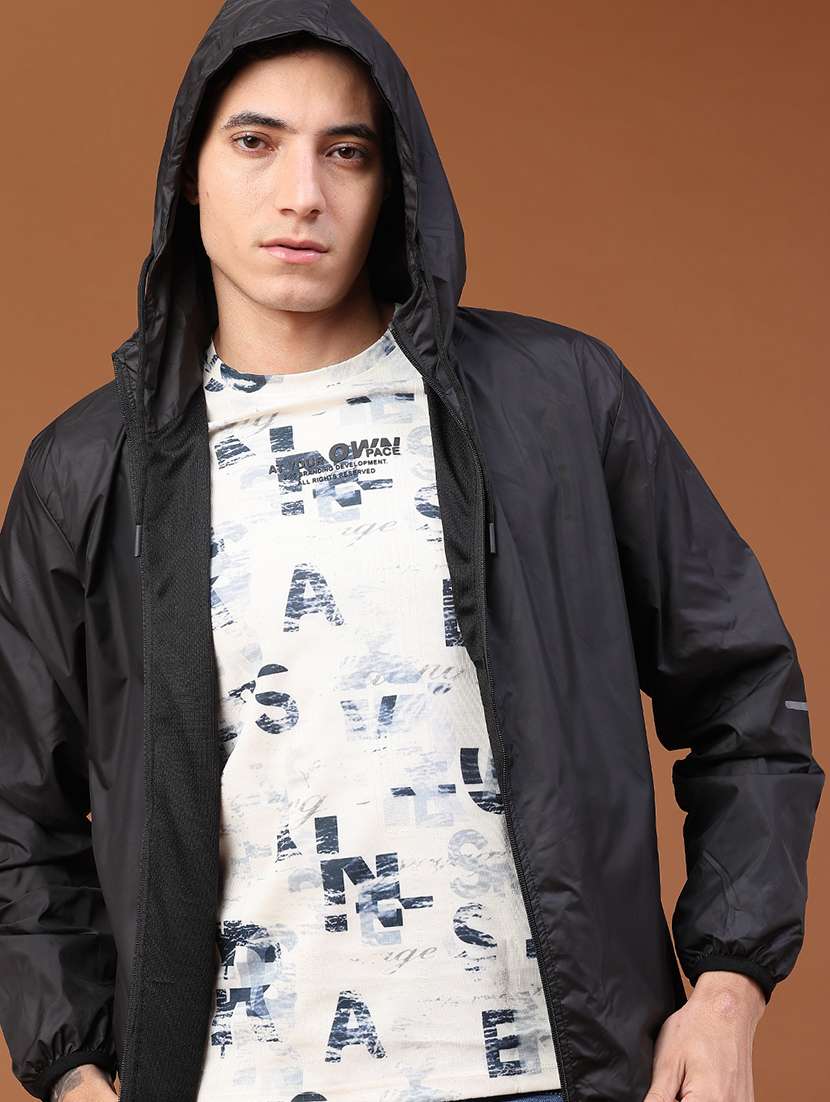 men solid long sleeve bomber jacket 