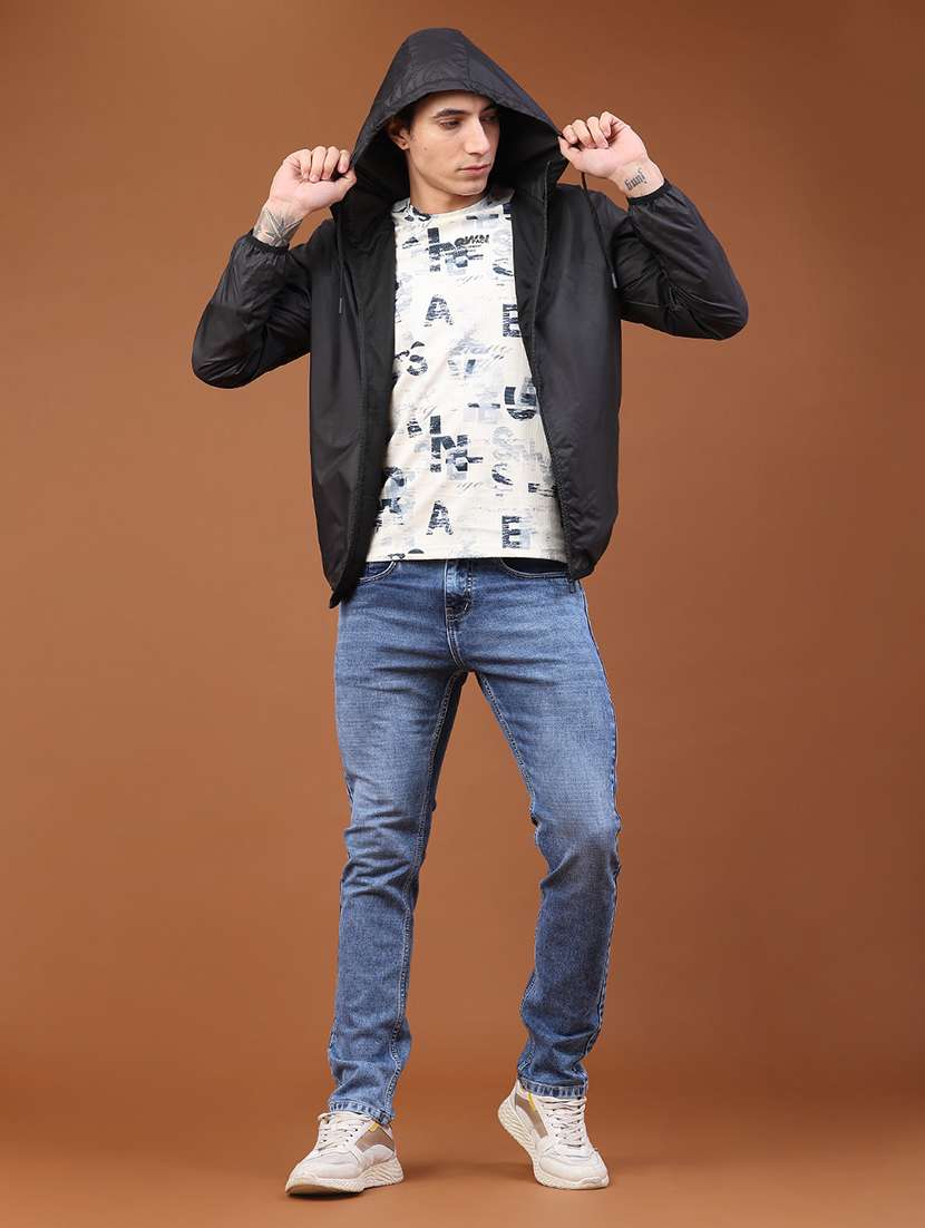 Men Solid Long Sleeve Bomber Jacket - 22524247 -  Standard Image - 5