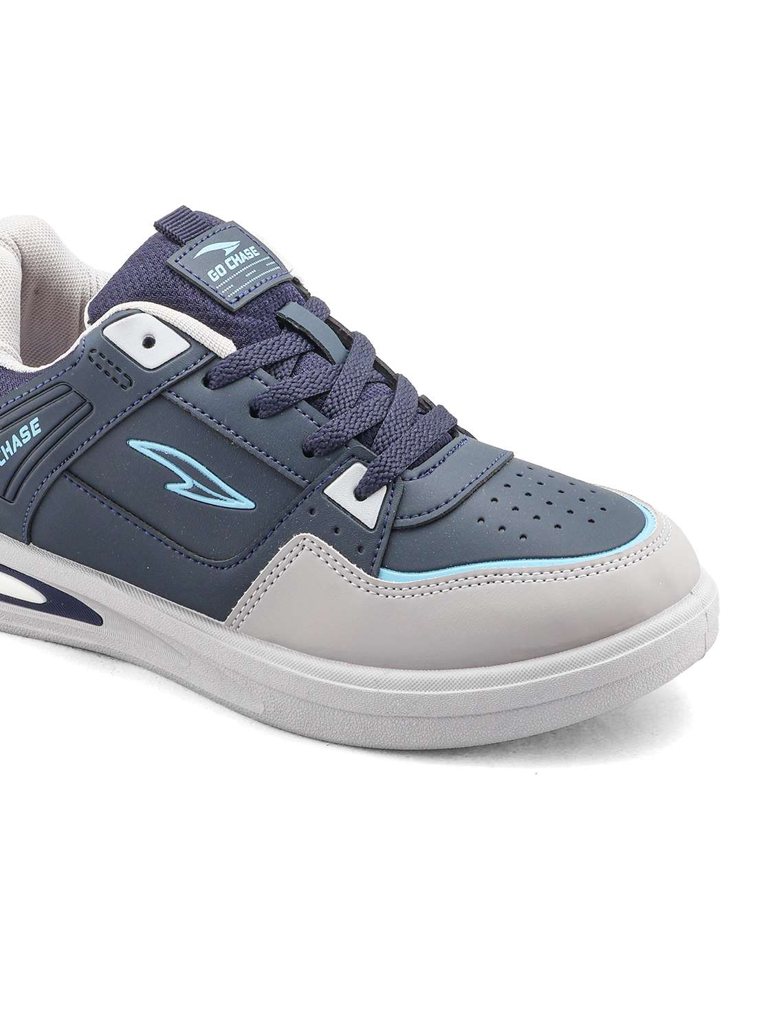 men navy blue lace up sneaker - 22524336 -  Standard Image - 5