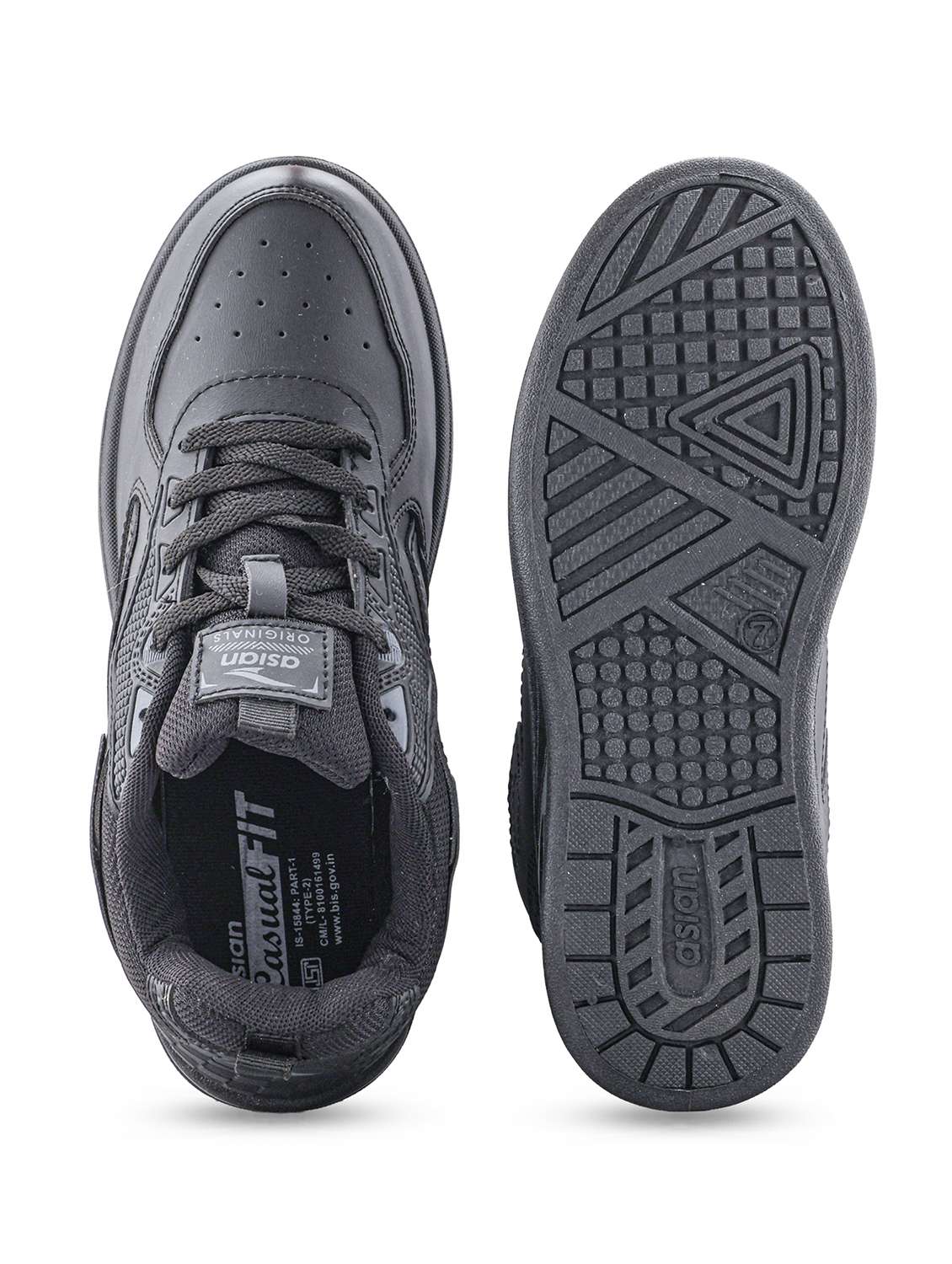 Men Black Lace Up Sneaker - 22524339 -  Standard Image - 5