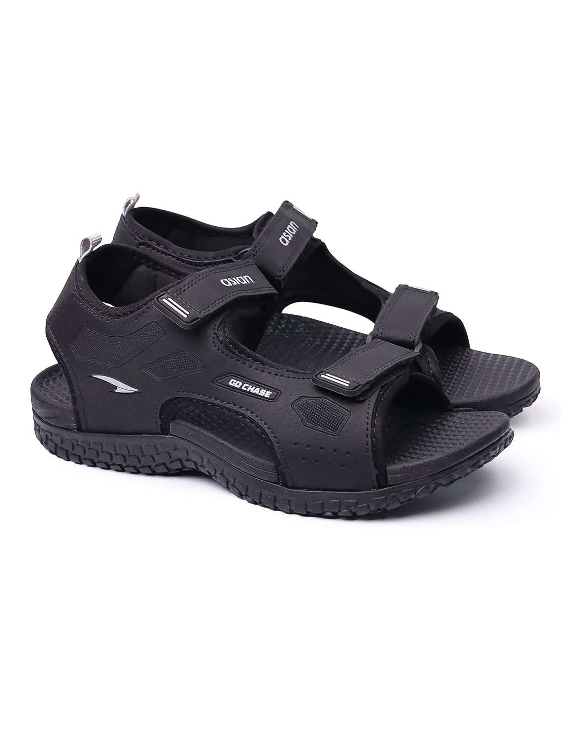 men solid back strap floater
