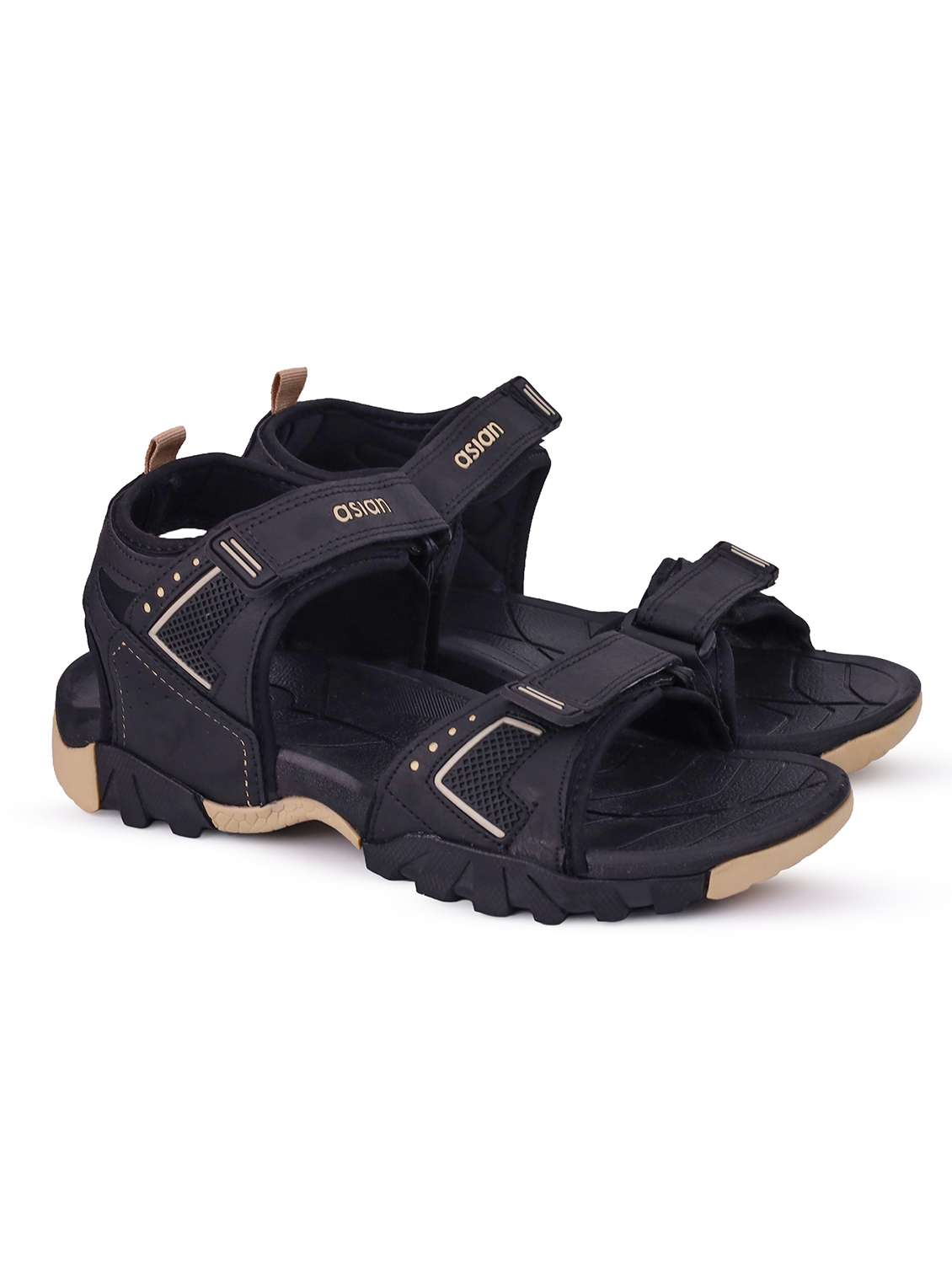 men solid back strap floater