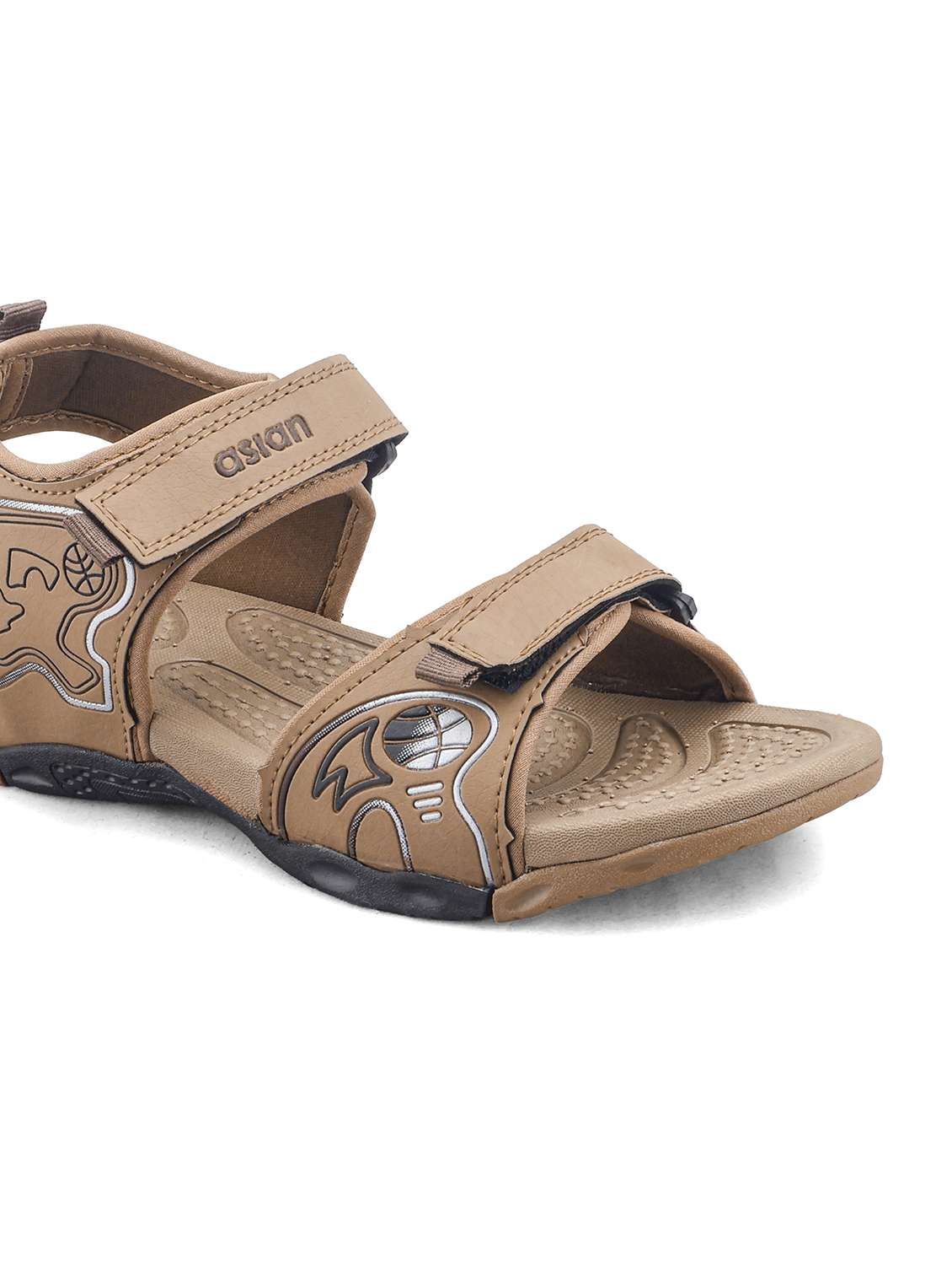 men brown back strap floater - 22524385 -  Standard Image - 5